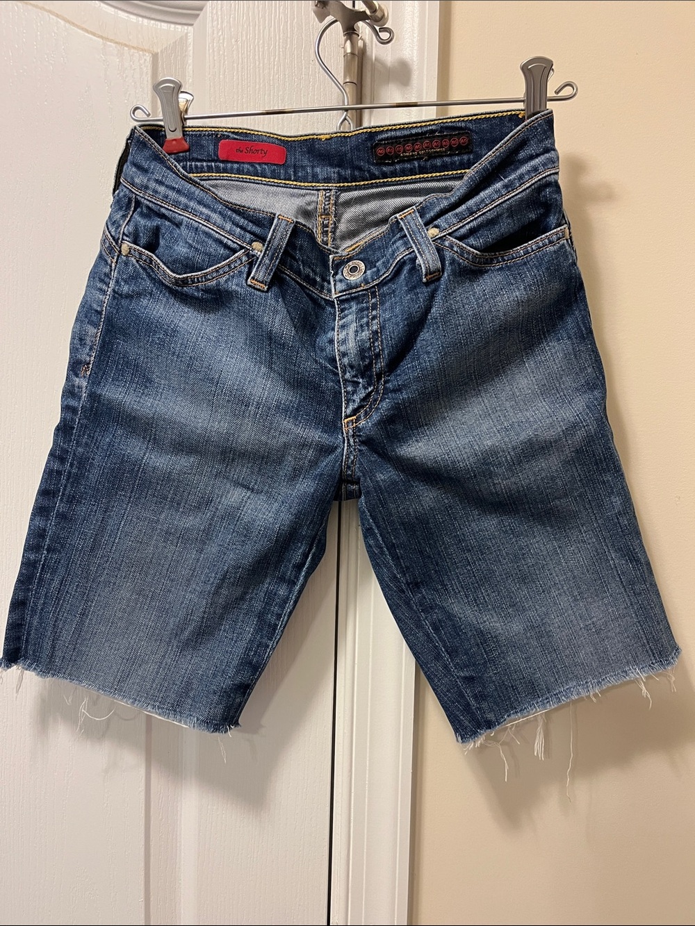 AG Adriano Goldschmied Women's Dark Blue Denim Jean Shorts